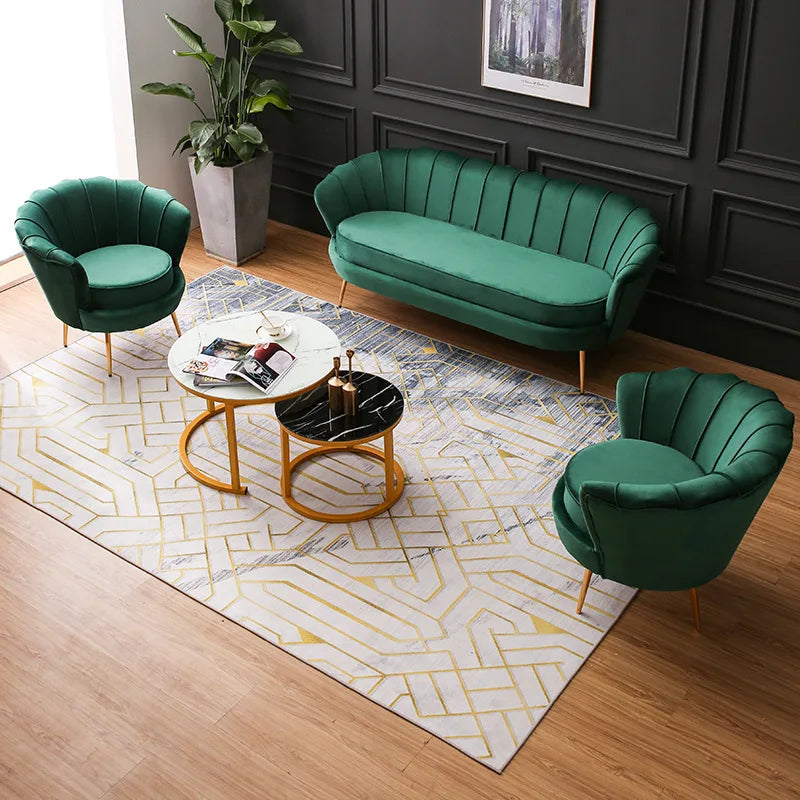 Bedroom Double Nordic Small Apartment Light Luxury Living Room Clothing Store Rental Room Three Small Sofa