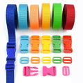 Meetee 20/25mm Adjustable Colorful Nylon Webbing Strap Quickly Release Buckle for Clothes Bags Luggage Accessories