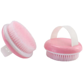 New Arrival Pink Wet/Dry Body Brush Plastic Scrubber for Gentle Exfoliation Achieve Softer Glowing Skin