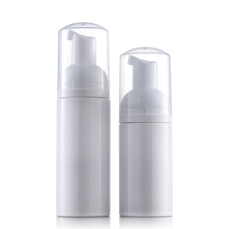 In Stock Cylinder Foam Pump Bottle 30ml & 50ml Travel Size for Lotion Face Cream Skin Care Serum with Screen Printing Plastic