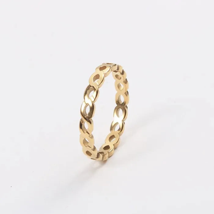 Women Fashion Jewelry Stainless Steel 8 Letter Ifinity Love Ring