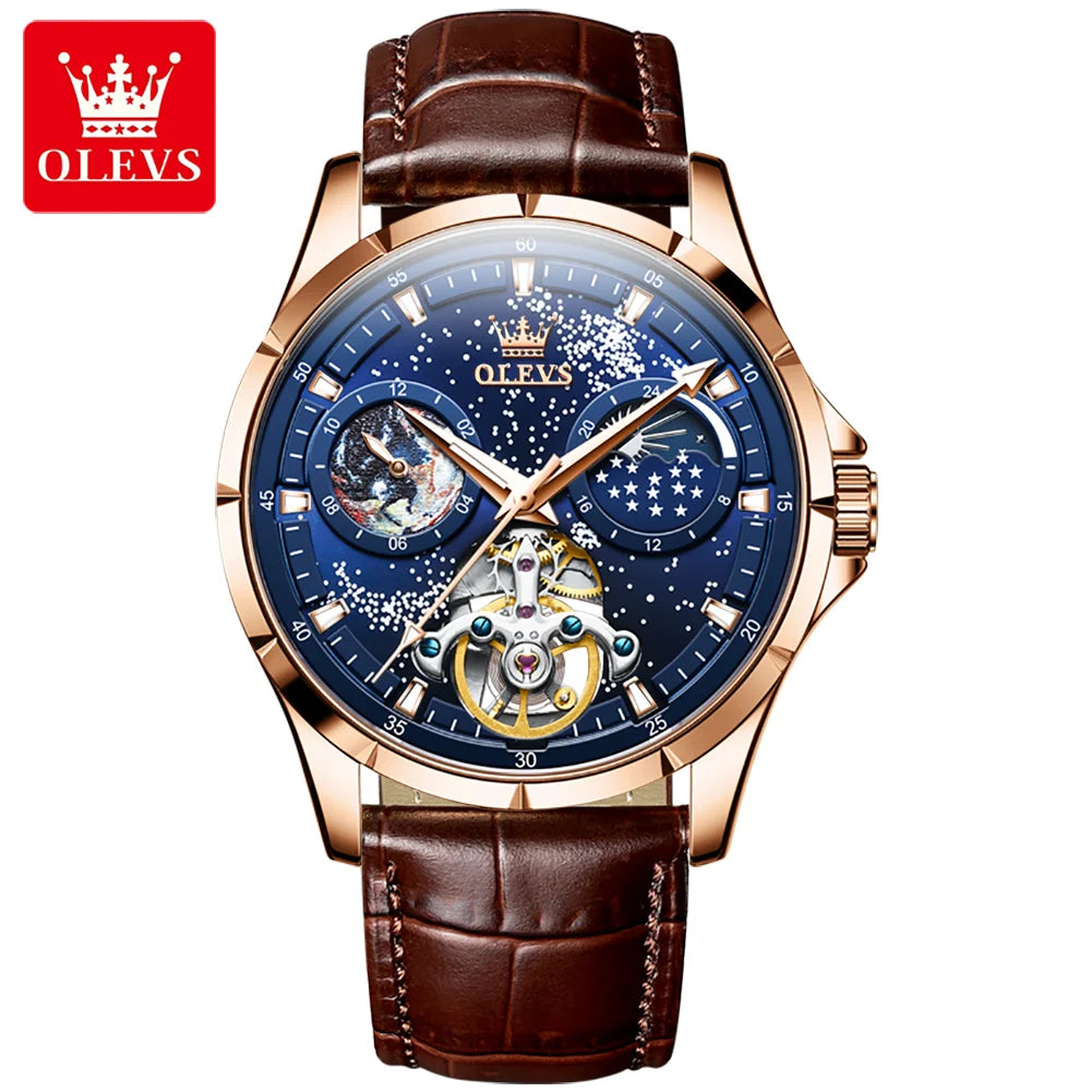 Oem 6671 Dial Ladies Galaxy Mechanical Wristwatch Waterproof With Diamonds Automatic Mechanical Watch