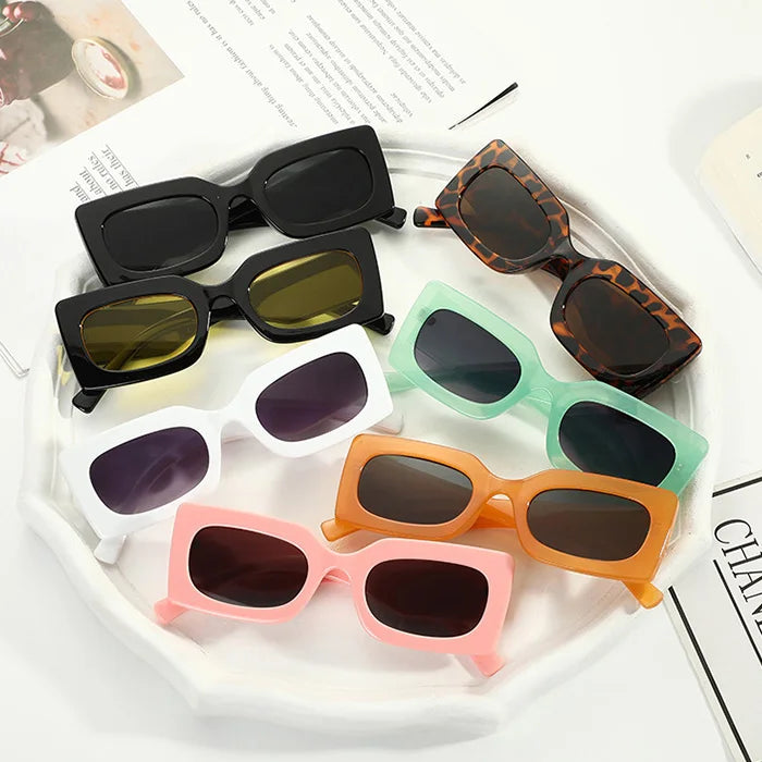 Luxury Trendy Wholesale Candy Color Sunglasses Unisex Square Small Shades Sun Glasses