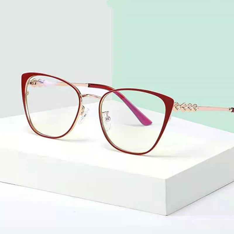 2025 Optical Frame Glasses With Water Diamond Metal Anti Blue Light Glasses River Optical Optical Eyeglasses Frames