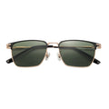 Premium Designer Square Half Rim Titanium Sunglasses for Men Women Luxury Vintage Custom Logo Metal Polarized Comfortable