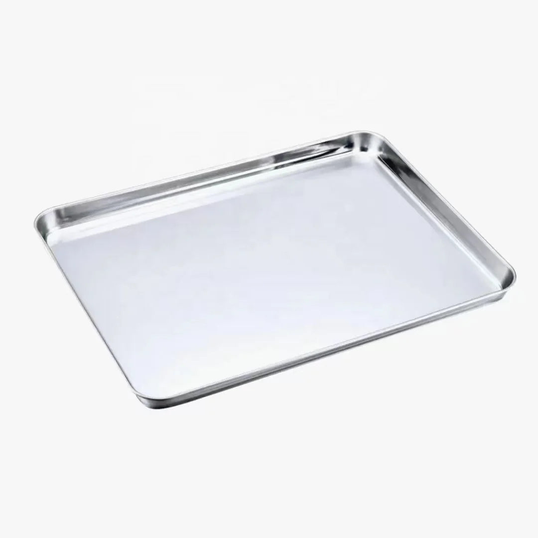 Hot Sale Food Grade Metal Stainless Steel 201 304 316 L Aluminum Alloy Oven Tray Bread Cake Serving Baking Pan Sheet Pallet Dish
