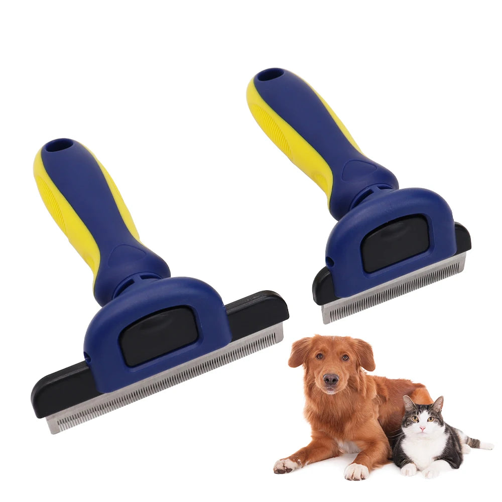 A Mazon Hot Sale Removes Tangles Deshedding Rake Comb Pet Grooming Hair Removing Cleaning Pet Grooming Brushes Pet Brush