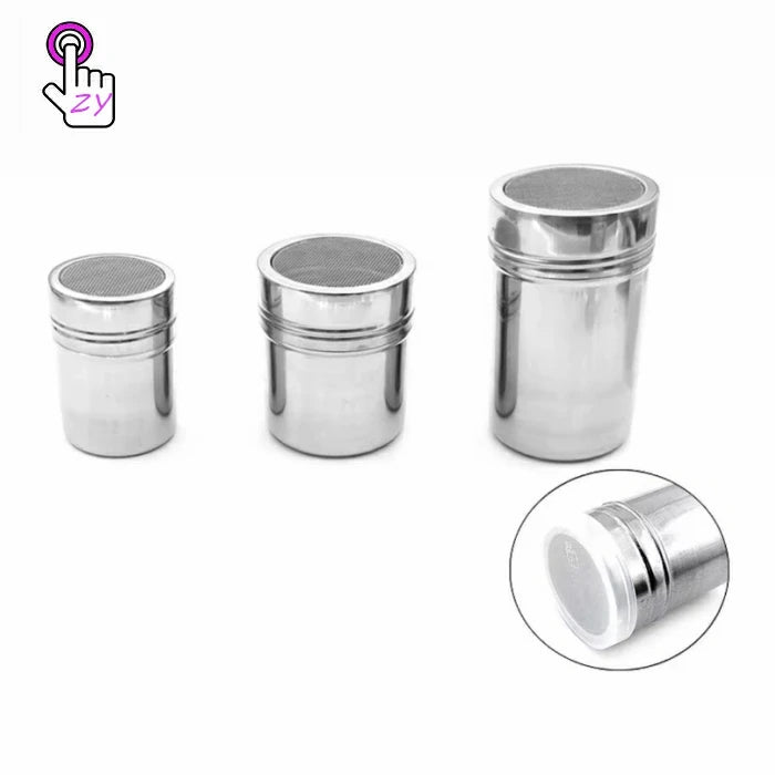 Hot Seller Wholesale Cheap Stainless Steel Cocoa Flour Sifter Shaker Coffee Powder Dredger with Lid