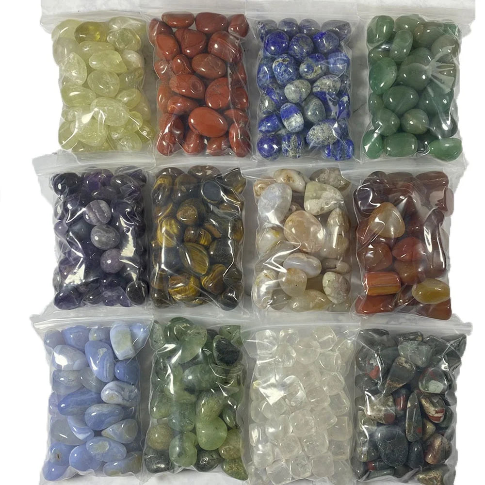 500g Bulk Wholesale Natural Polished Crystals Healing Stone Rose Quartz Crystal Amethyst Tumbled Stone