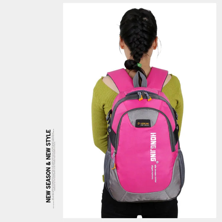 Large Capacity Designer Unisex Oxford Nylon Waterproof Zipper Closure Polyester Lining Rock Style Air Cushion Sport Backpack