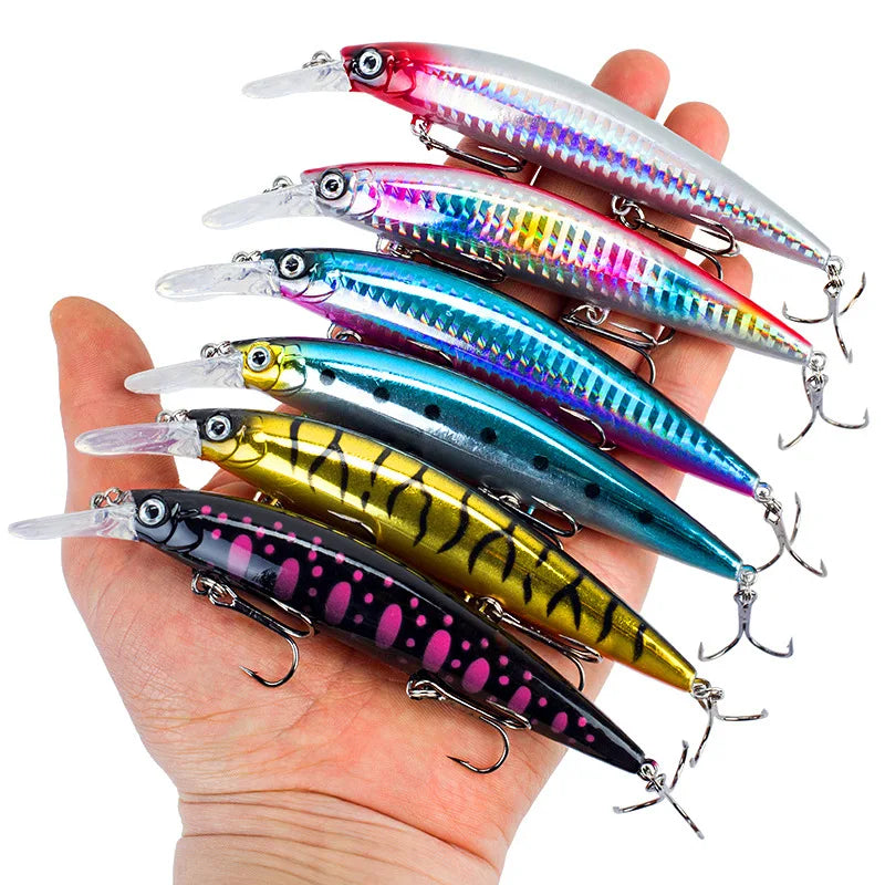 New 130mm 36g 3D Heavy Sinking Jerkbait Saltwater Hard Fishing Lures for Trout Bass Minnow Slow Wobbler ABS Minnow Lake Stream