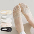 Wholesale Summer Thin Breathable Mesh Lace No Show Socks Women Non Slip Boat Hidden Socks