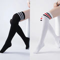 Japanese Girl Student Thigh High Long Striped Over Knee Sexy Women Stockings Fitness Wholesale Anime Socks