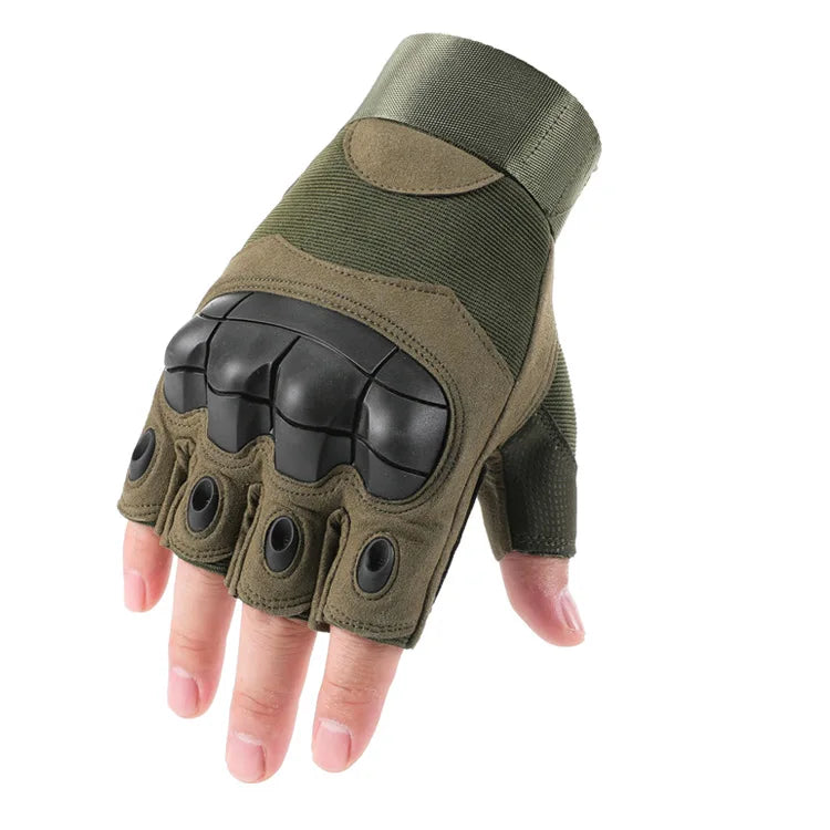 2023 Wholesale Hard Knuckle Fingerless Climbing Outdoor Sport Workout Hunting Shooting Half Finger Tactical Gloves