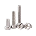GB29.2 304 Stainless Steel Cross Groove Recess External Hexagon Screws Phillips Hex Head Bolt M1.6 M2 M2.5 M3 M4 M5 Metric