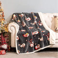 Luxury Customized Design Flannel Fleece Plush Fuzzy Cozy Warm Throw Blanket For Christmas