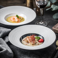 Eco-Friendly 10-Inch Nordic Color Glaze Western Ceramic Plate Family Dinner Soup and Pasta Plate with Straw Hat Design