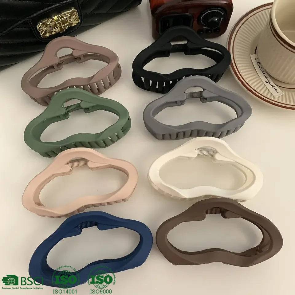 New Arrival Irregular Hair Claw Clip Large Size 11cm Claw Clips for Thick Hair Plastic Hair Claw Clips with Good Quality