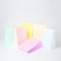 Custom Printed Kraft Paper Bag with Colorful Handles for Gift Shopping and Serving Sweet Food Featuring Your Own Logo