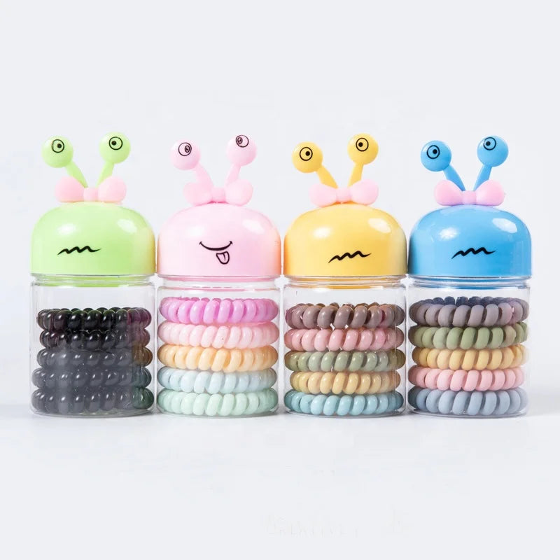 Girls Telephone Wire Hair Band TPU Hair Band Cartoon Snail Bottle Hair Accessories