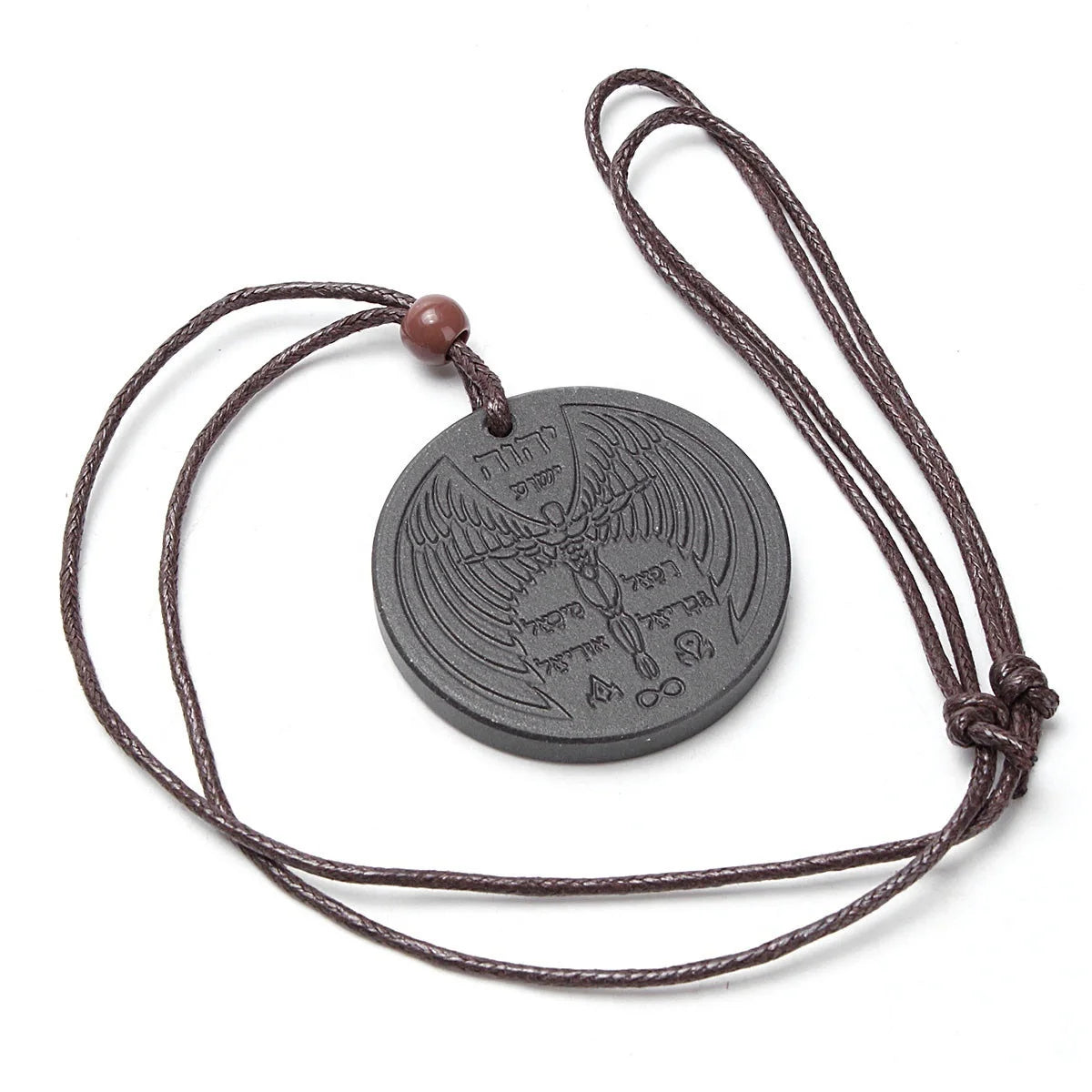 Angel Fly Children's Quantum Lava Scalar Energy Pendant with Nano Energy Card Featuring Man Design and Lava Stone Material
