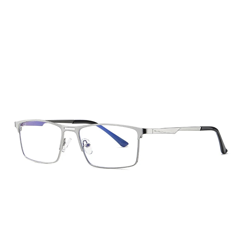 Business Style Men Glasses Frame Custom Logo Full-framed Eyeglasses Metal Eyewear Frame Lunettes De Vue
