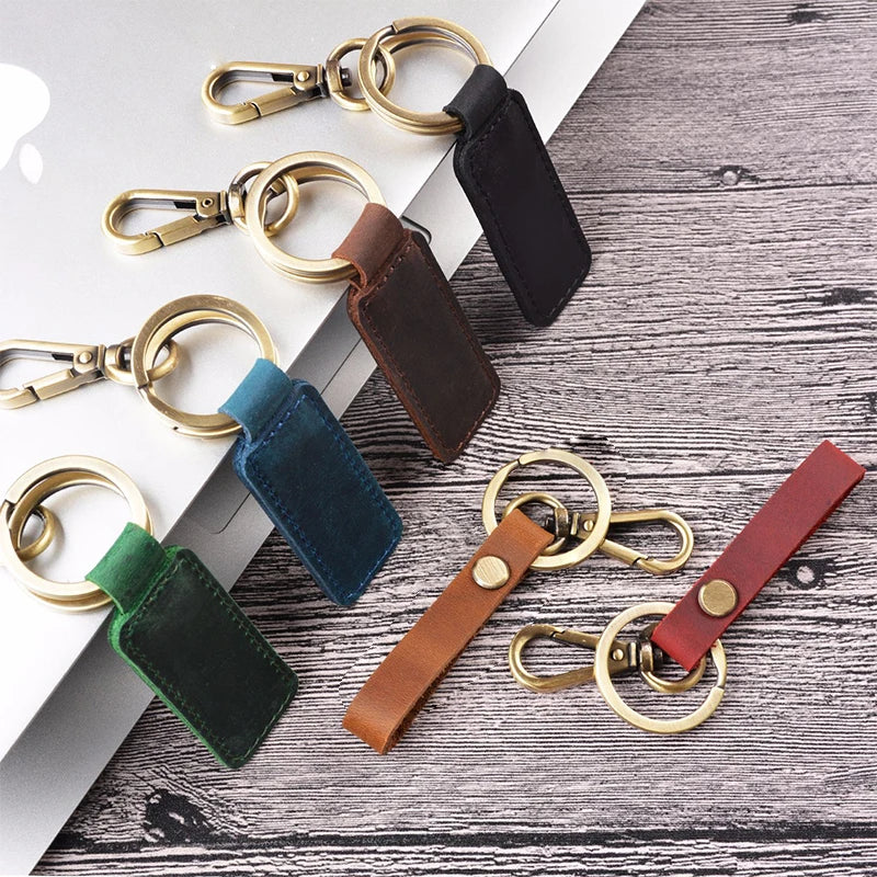 Hot Sale Retro Car Keychain Genuine Leather Key Buckle with Good Price Key Wallets Product Category