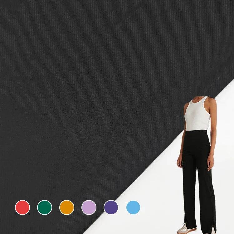 Soft Hand Feel Solid Fabric 100% Polyester Material Double Knit Fabric for Clothing