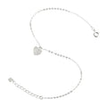 Hot Sale Custom 925 Sterling Silver Women's Anklet Simple Love Heart Cubic Zirconia Fine Jewelry Foot Chain Anklet