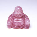 Hongzhuo Fashion Natural Crystal 7 Chakra Reiki Rose Quartz Energy Buddha Carving for Christmas Gifts Crafts
