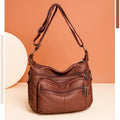 New Autumn Women Small Square Shoulder Bags Soft Leather Large Capacity Ladies Messenger Bag Multifunctional Female Handbags