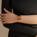 European American ORNAPEADIA Bohemian Minimalist Zinc Alloy Hypoallergenic Mirror Fan-shaped Texture Bracelet for Women Wedding