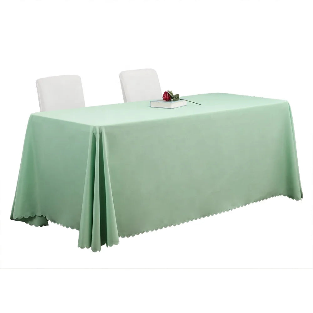 Wrinkle Free Fabric Washable Polyester Table Cover for Buffet