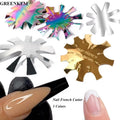 1Pc Stainless Steel Nail Easy French Cut Metal Plates Model DIY Design Tools French Nail Template Nail French Cutter