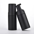 150ml Luxury Matte Black Surface Pet Face Cleanser Liquid Foaming Mousse Pump Bottle Black Foam Bottle