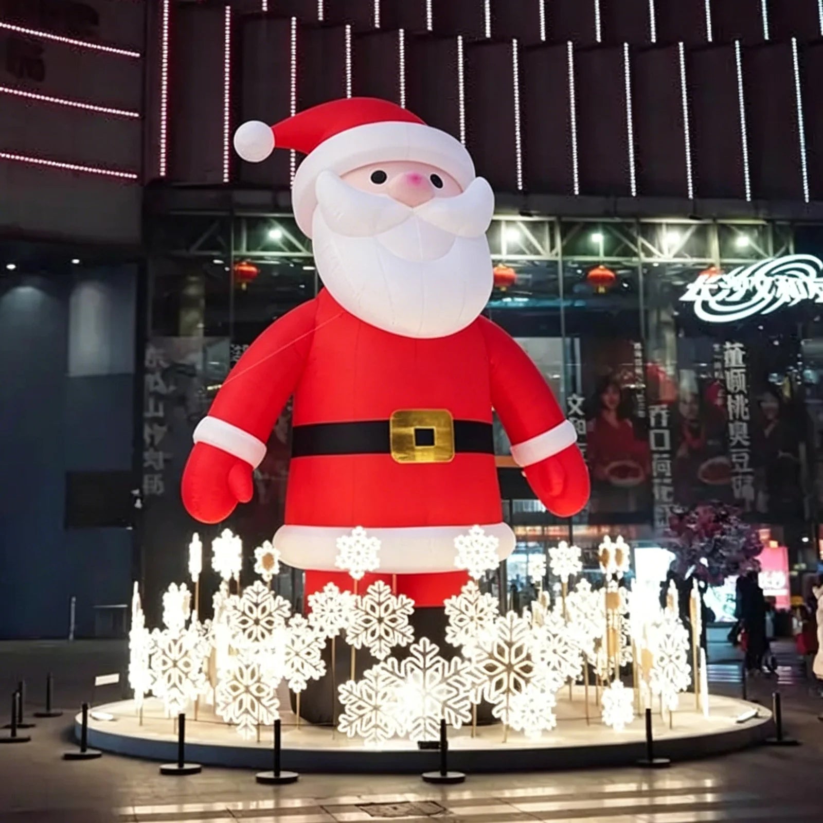 Outdoor Waterproof Blow up Christmas Decoration LED Lights Inflatable Santa Claus Giant Inflatable Christmas Santa Claus Decor