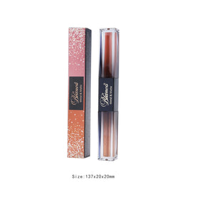 Ready to Ship Clear Stocking Double-Headed Non-Stick Cup Matte Liquid Lipstick and Metallic Liquid Eye Shadow