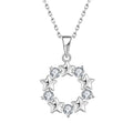 YH JEWELLERY Fine Jewelry Women Fashionable Jewelry Custom Moissanite 925 Sterling Silver Fashion Star Flower Pendant Necklace
