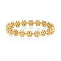 LOZRUNVE Delicate Jewellery 925 Sterling Silver Flower Eternity Band Ring 18k Gold Plated