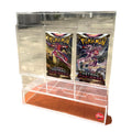 Custom Clear 3-Slot Light Weight Booster Pack Dispenser & Display for Card Packs