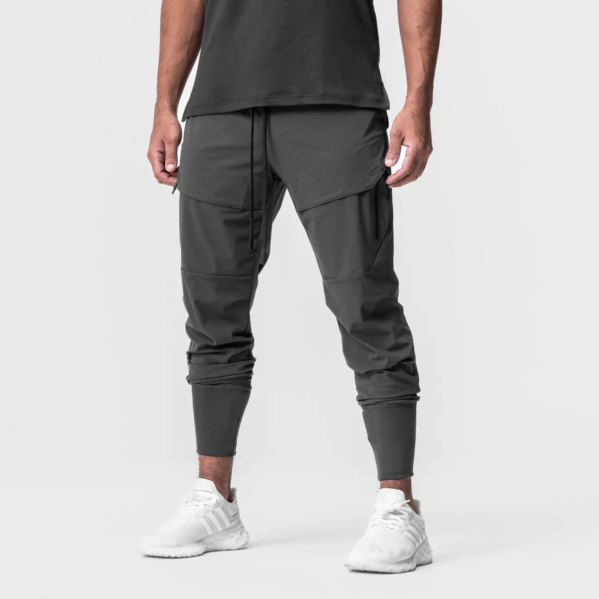 AOLA Men's Mid Waist Streetwear Sweatpants Sport Cargo Pants with Fitness Trousers for Fitness and Sports