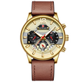 Hot Sale Genuine Leather Chrono Watch Reward Factory Sport Watches Fashion Mens Outdoor Watch Mannen Horloge