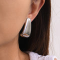 Aimgal Fashion Jewelry Tarnish-Free 316 Stainless Steel 18K Gold Plated Large Size Studs Earrings Trendy Party Gift