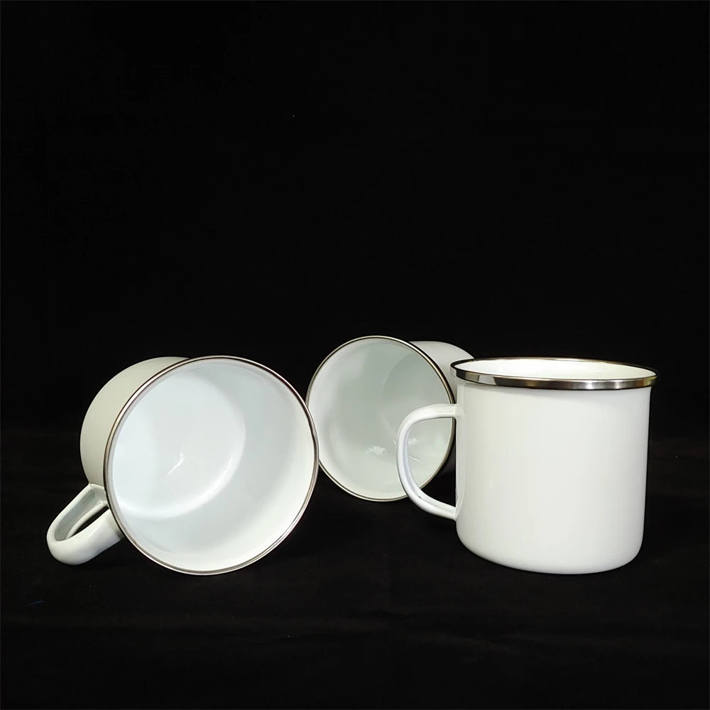 Promotion S017 12 oz 360ml Customized Sublimation Blanks Christmas Thanksgiving Enamel Mug for Fathers Day