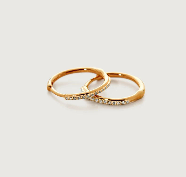 Wholesale Custom 18k Gold Plated 925 Sterling Silver Zircon Fine Jewelry Luxury Minimalist Small Hoop Earrings for Girls