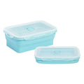 Top Seller 800ml Food Grade Collapsible Food Storage Container Microwavable Foldable Silicone Bento Lunch Box for Kids School