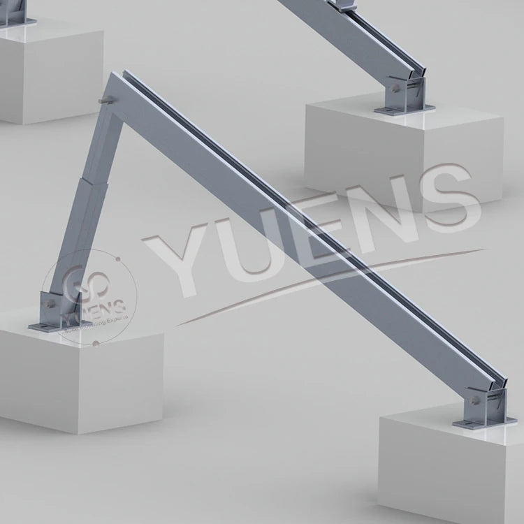 AL6005-T5 Yuens Moderate Price Adjustable Flat Roof Solar Panel Mounting Frames Rack Bracket Systems for Roof System ISO/CE Cert