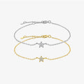 FUAMAY Fashion S925 Sterling Silver Anise 6mm Star Diamond-studded Star Drop Bracelets Jewellery Woman Gift