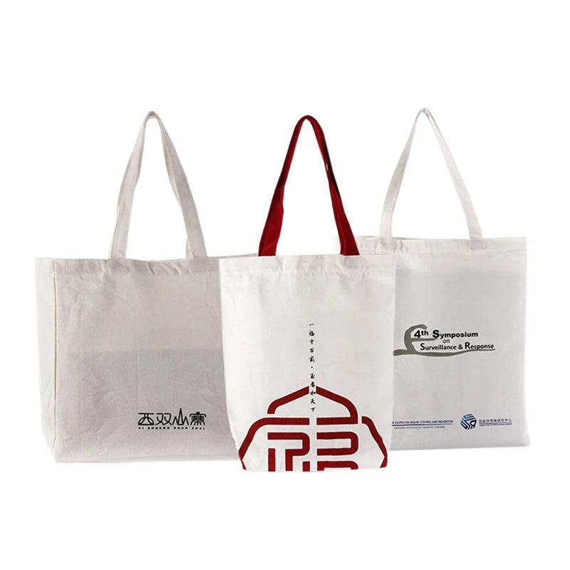 Factory Direct Sale Reusable Bags Carry Shopping Custom Big Plain Blank Oversized Women Canvas Tote Bag with Zipper with Pockets