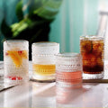 Wholesale Custom Logo Circle Dot Glassware Lead Free Clear Liquor Cocktail Rock Whiskey Glasses Old Fashioned Glass Whisky Cup